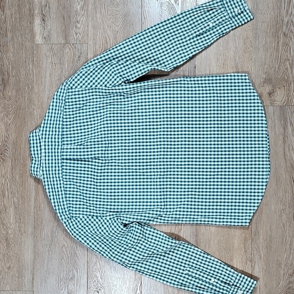 NWT J. Crew Green White Gingham Check Secret Wash Long Sleeve Button Down Shirt - Picture 8 of 16